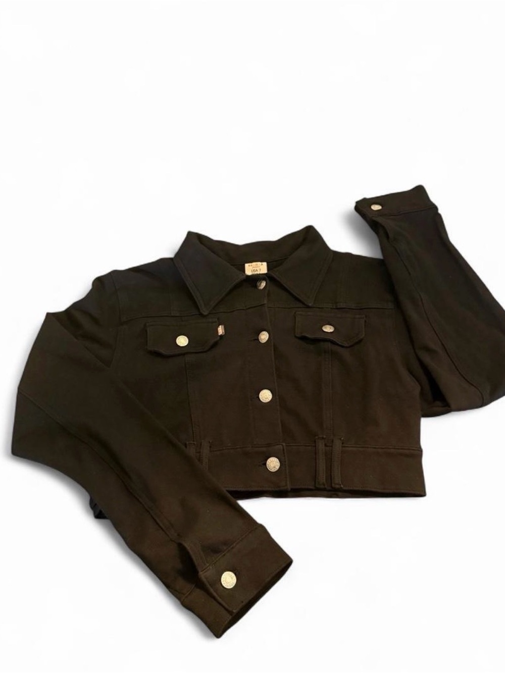 Vanilla Star Black Cropped Jean Jacket